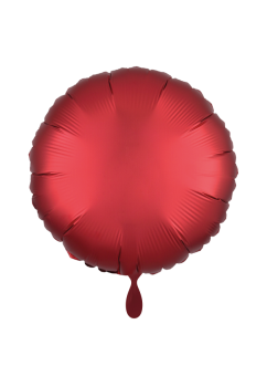 Folienballon 45cm Rund Satin Rot